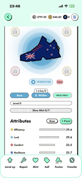 The image shows a phone screen with an app icon, which appears to be a shoe-related game or application. The icons are displayed at the top of the screen, indicating that this is likely a mobile gaming experience focused on shoes.