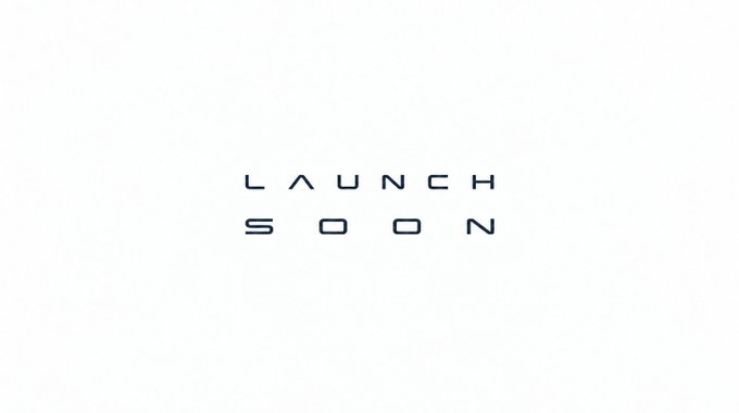 Minimalist black text on a white background displays 'LAUNCH SOON' in a clean, modern geometric font.