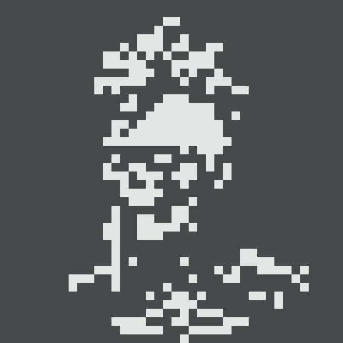 The image features a digital art piece of a person's face rendered as a tree with white leaves against a black background. The text accompanying the image reads "Zombies snapshot: June 21, 21:21 CET Only 21 Zombies will be claimed for FREE, everything is ready. Top 21 burner holders will get 1 Zombie." This artwork seems to be related to the zombie-themed post that was shared earlier in the day.