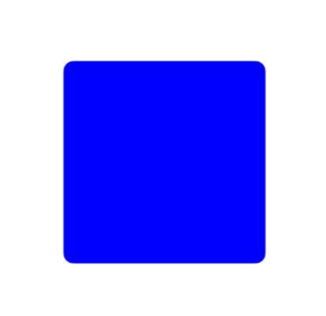A solid blue square icon on a white background.