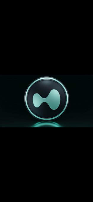 A digital rendering of a dark, spherical icon with a teal hourglass or infinity-like symbol glowing in the center against a black background.