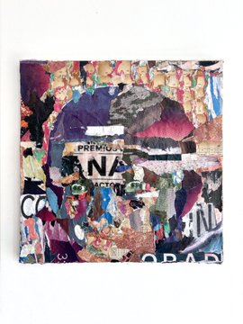 A colorful, collage-style poster with torn paper textures prominently featuring the text "PREMIUM NATURAL" across the center.