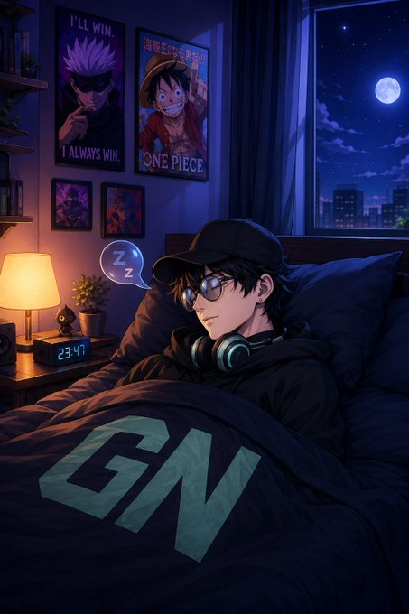 The image features a man lying in bed with his eyes closed, wearing glasses and a hat. The room has a window that lets in moonlight, creating a serene atmosphere. There are also several books scattered around the room, suggesting that this is a personal space for reading or relaxation. The post mentions "Good Night X Fam Another day of building supporting and growing together in Web3. Shoutout to @wallchain for continuing to push innovation and transparency on-chain." This implies that the man might be interested in web3 technology or blockchain, as he is lying in bed with his eyes closed while surrounded by books related to these topics.