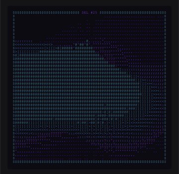 The image features a digital art piece that appears to be a computer-generated image (CGI). The artwork consists of a grid filled with small squares, each containing a number or symbol. The colors used are predominantly blue and purple, giving the impression of a futuristic or abstract style. The post is titled "The network isn't just where the art lives. It's a core component of its creation." This suggests that the artist has incorporated elements from the network into their work, possibly to convey a message about technology or the interconnectedness of various aspects of life.