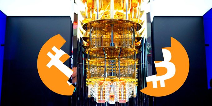 A quantum computer tower is symbolically linked with a broken-looking Bitcoin logo, representing BitGo's efforts to protect $BTC from quantum threats. This imagery illustrates the potential risk to up to 6.9 million BTC from quantum computing advancements.