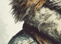 A close-up of a furry, pixelated creature resembling a beast or teddy bear, likely a collectible NFT from the Stargaze platform on Cosmos Hub, serving as a visual hint for the "Guess the NFT" competition offering a whitelist spot and free name mint.