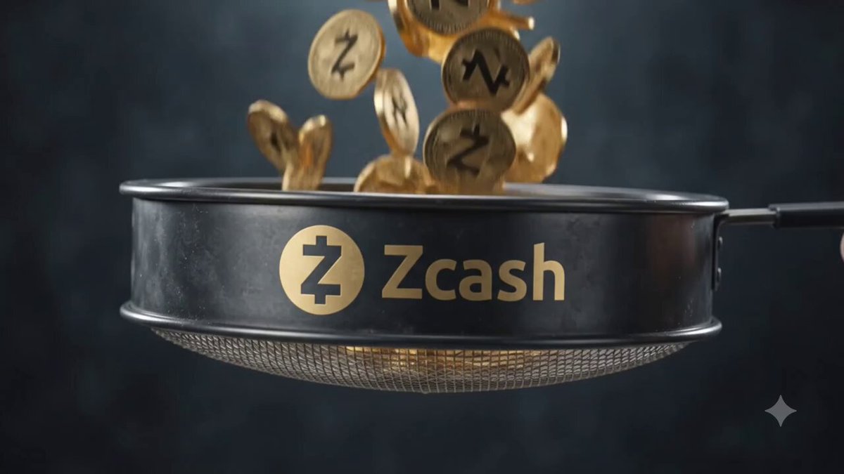 The image features a black wire whisk with gold coins falling out of it, creating an impression that money is being thrown into the air. The caption above the image reads "Some projects are discussing how to prove their supply. We already know ours." This suggests that there might be discussions or debates about the value and authenticity of the coins in circulation, possibly related to a cryptocurrency project like Zcash.