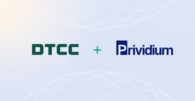 The DTCC logo appears beside a plus sign and the Prvidium logo on a pale blue background with faint white wave patterns.