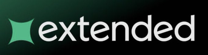 A logo graphic with a dark green gradient background displaying a light green four-pointed star icon next to the lowercase white text 'extended'.