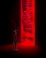 A silhouetted figure stands in a red-lit corridor facing a glowing red doorway, evoking a mysterious, exclusive atmosphere that fits the anticipation of attending ApeFest despite not being able to make it this year. The dramatic lighting mirrors the sense of being on the threshold of a unique, once-a-year experience.
