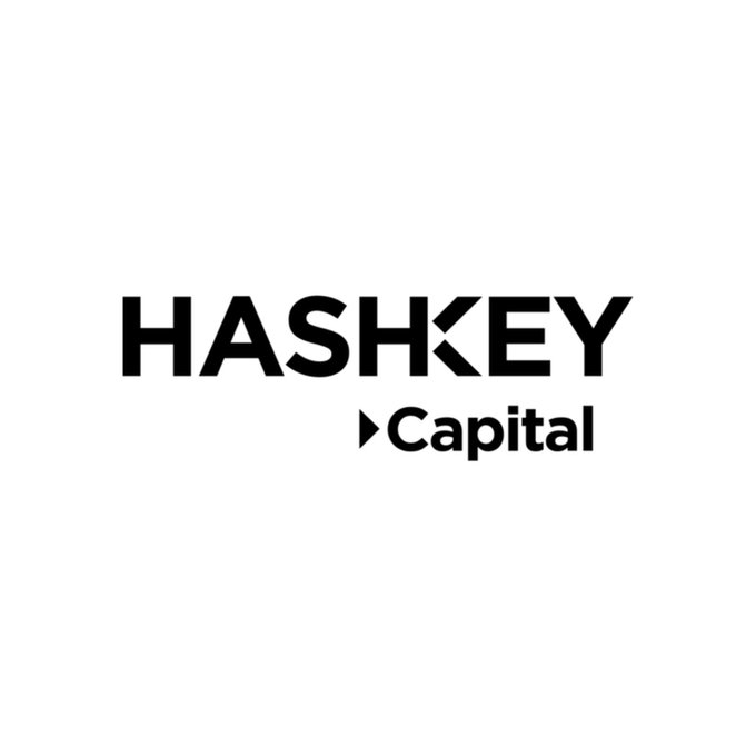 The image shows the HashKey Capital logo, featuring the bold black text "HASHKEY" with a stylized "K" and the smaller "Capital" text beneath it accompanied by a triangular play-button-like symbol. This branding is relevant to the announcement as HashKey Exchange, a digital asset trading platform operated by HashKey Group, has just launched Franklin Templeton's tokenized US government money market fund for professional Asian investors.