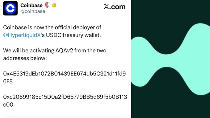 The image shows a social media post by @coinbase announcing that they will be deploying an official deployer for their newly launched cryptocurrency. The post includes details about the deployment process, stating that it is now happening via the USDC Treasury wallet. There are also mentions of users having to pay a small amount in Bitcoin to participate in this new feature. This information is relevant as it helps inform potential users about how they can benefit from the new cryptocurrency and gain access to the official deployer.