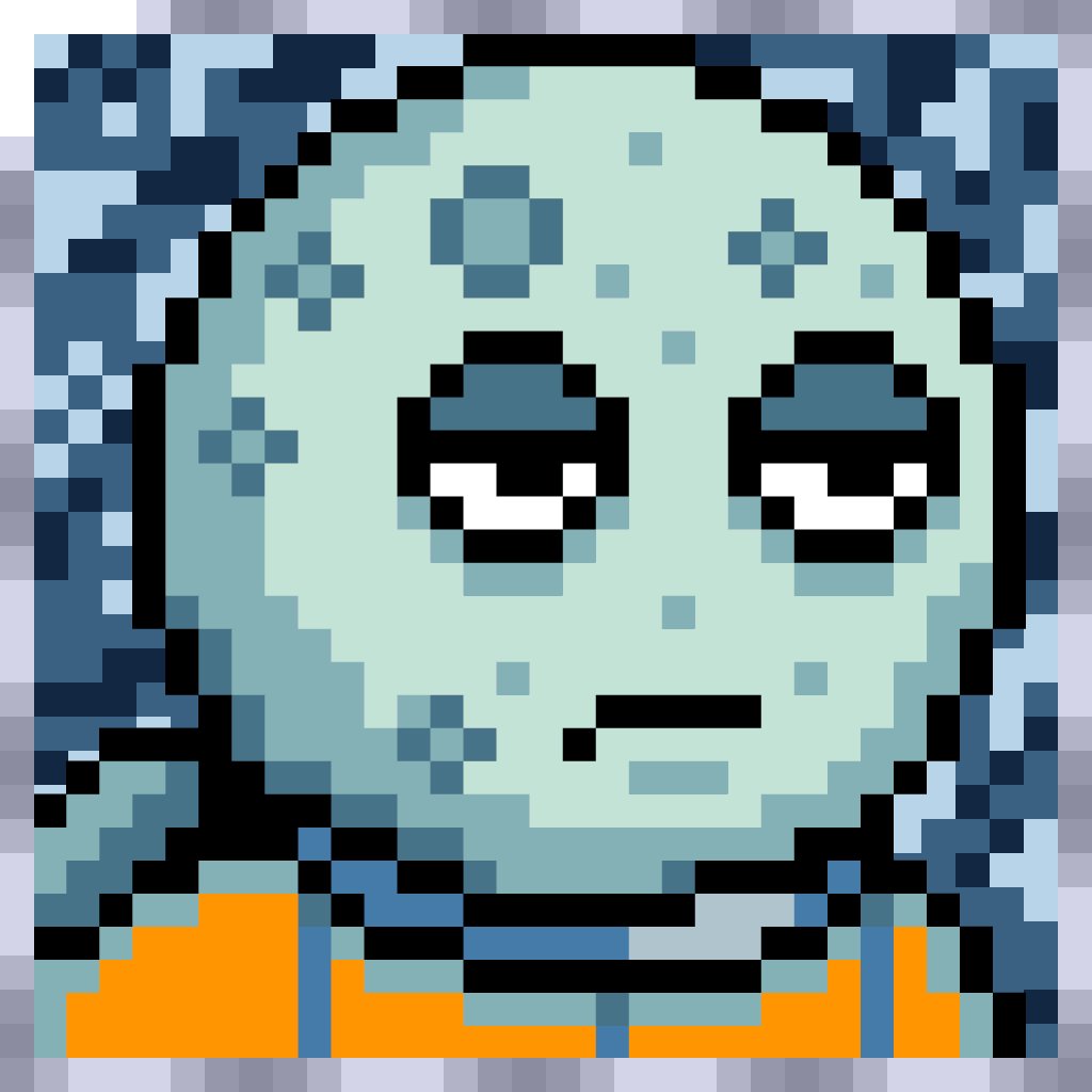 The image features a cartoon character with a sad expression, wearing an orange shirt and a blue scarf. The character appears to be a robot or a machine-like figure rather than a human being. The caption below the image provides information about the Trip that is free for anyone who follows the post.