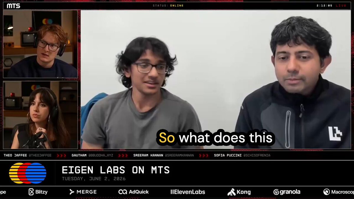 The image shows a group of four people sitting around a table with their eyes focused on a computer screen displaying a message about Bitcoin. The text on the screen reads "So What Does This Situation Explained: Should Bitcoin be worried about quantum computing right now? We asked @sreeramkannan & @bbuddha_xyz to put the ecdsa(.)fail result in context." It seems that someone is explaining a situation related to Bitcoin, and they are asking for input from others. The people around the table appear to be engaged in the discussion or decision-making process about this matter.