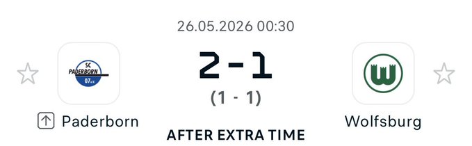 The image shows a screenshot of an app that displays the score for a soccer game between two teams, the Wolverhampton team and the Hamburg team. The score is 2-1 in favor of the Hamburg team. The app also provides information about the location of the match and offers a chance to predict the outcome based on the current score.