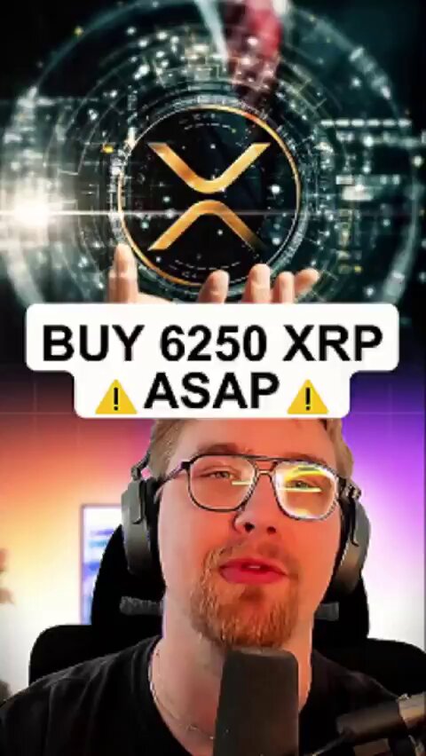 The image features a man sitting inside of an office wearing glasses, with his face displayed on a microphone. He appears to be talking or giving a speech as part of a podcast recording. There are also some text elements in the image that read "6,250 $XRP BY JULY!! Some ANALYSTS BELIEVE IT COULD BE A $50,000+ POSITION IF BULLISH PRICE TARGETS PLAY OUT. The XRP LEDGER PAYMENT REWARDS ECOSYSTEM continues to expand, with shopify, Amazon, and Walmart purchases already eligable to earn rewards paid directly in $REAL." This statement suggests that the man is discussing an event where a specific currency, such as XRP, might gain value over time.