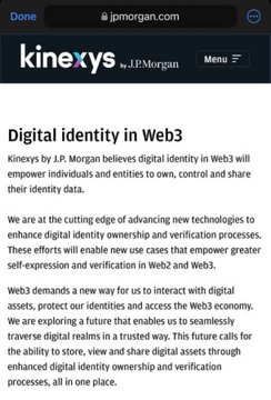 The image shows a screenshot of a website that displays text related to digital identity in Web3, as well as information about the XRP Ledger and Bitcoin Cash. The text reveals that an announcement from JP Morgan is going to be huge, indicating some major development or news in the world of Web3 involving Ripple, Mastercard, and Ondo. This announcement could potentially have significant implications for the cryptocurrency space and the overall Web3 ecosystem, as it may involve regulatory changes or updates to existing protocols.