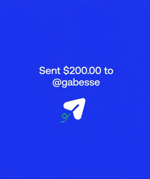 A confirmation screenshot showing a successful transfer of $200 to @gabsesse, illustrating the airdrop transaction referenced in the post where the user is conducting $CATE token giveaways to followers on Solana.