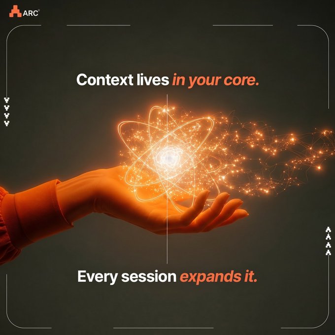 The image features a hand holding an orange glow that appears to be emitting sparks or rays from its palm. Below this, there's text that reads "Every session expands it" which could be interpreted as a metaphor for the idea that every session of learning or working on AI projects can lead to significant advancements in AI technology. The phrase "AI is moving fast with intelligence at scale can't run on trust alone." suggests that AI is rapidly advancing and becoming more powerful, while the statement "focus on what is in the image and how it relates to the post" implies that the content of the image should be considered when discussing or understanding the context behind the image.