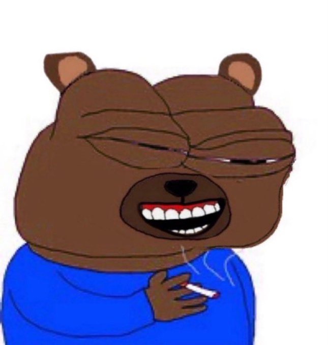 The image features a cartoon bear wearing a blue shirt, holding a cigarette in its mouth while sitting against a white background. The caption below the image reads "Day 683 posting a meme until $BOBO gets to 1B market cap". This suggests that the image was created as part of a series of memes or posts related to the character $BOBO and his activities.

The bear is wearing a blue shirt, which contrasts with its brown fur, making it stand out against the white background. The cartoon style adds a playful and humorous element to the image, while the caption provides context about the creator's intentions behind the meme or post.