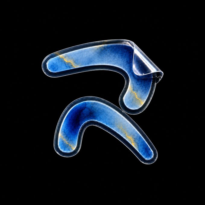 Two mouthguards with a glossy blue and gold marbled pattern, displayed one above the other against a black background.