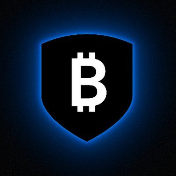 A glowing blue shield icon featuring the Bitcoin "₿" symbol, representing BitGo's role as the secure custody provider for the $CT token, visually emphasizing themes of protection and crypto security.