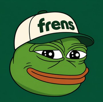 A Pepe-style green frog mascot wearing a cream baseball cap labeled “frens,” alongside the promotional text announcing that @frenstrade is live on Solana with a $1 signup bonus for $FRENS. It presents $FRENS as a multichain social trading platform offering 0% trading fees and copy trading.