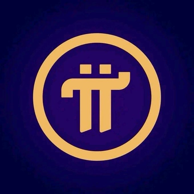 The image displays the Pi Network logo, featuring the stylized "π" symbol in gold enclosed within a circular border, set against a deep purple background with a subtle radial glow. This branding aligns with the post's theme of embracing change and new opportunities, with Pi Network representing an evolving digital frontier for its community.