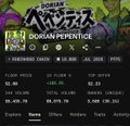 A screenshot from a game showing a Japanese-themed area with the text '日本語' (Japanese), stats for 'Floor Price ¥2.99', '1D Floor % -18.78%', and 'Top Offer ¥2.23'.
