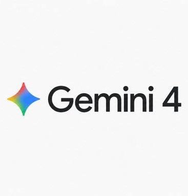A logo on a light gray background featuring a colorful four-pointed star icon next to the text "Gemini 4".