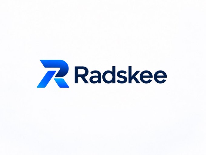 The Radskee logo featuring a stylized blue 'R' next to the brand name on a white background.