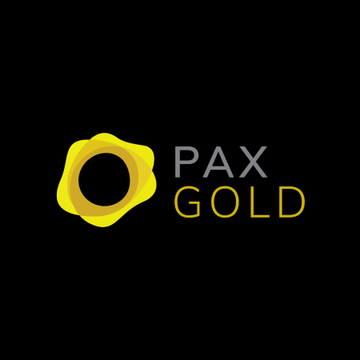 The image displays the "PAX GOLD" logo with a stylized golden ring icon next to the text, all set against a black background. This corresponds to the announcement that $PAXG (Pax Gold) is now live on Solana through Sunrise DeFi.