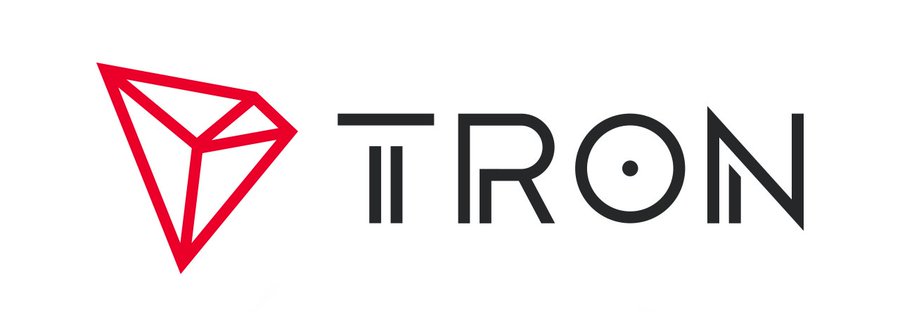 The TRON logo featuring a red diamond-like geometric symbol next to the word "TRON" in black text on a white background.