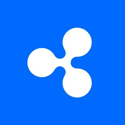 The image shows the Ripple logo—a white three-circle emblem on a blue background—paired with a news announcement that Ripple is exploring institutional credit as a new use case for XRP, highlighting the company's growing focus on blockchain-based lending products.