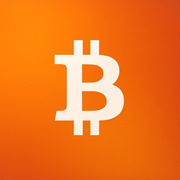 The image features the iconic Bitcoin "₿" symbol in bold white against a vibrant orange gradient background, representing Bitcoin's $IBIT ETF as mentioned in the post about record inflows into Gold and Bitcoin ETFs.