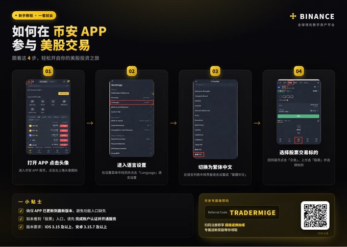 A promotional advertisement for trading strategies for Binance currency apps, written in Chinese with a screenshot of an app interface displayed.
