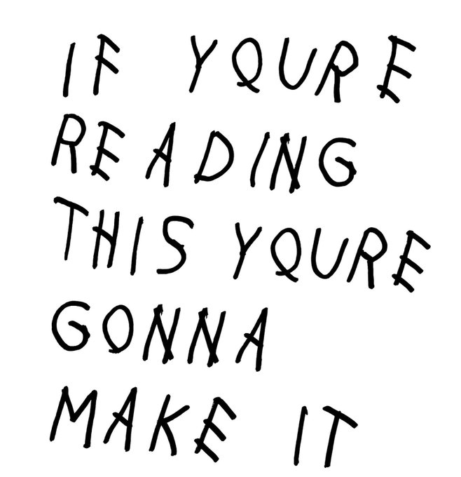 The image shows hand-drawn text in bold black letters that reads: "IF YOU'RE READING THIS YOU'RE GONNA MAKE IT."

The inspirational, hand-lettered quote pairs perfectly with the post's "wagmi weekend" message ("we're all gonna make it"), reinforcing a motivational crypto-community theme of mutual encouragement and belief in success.