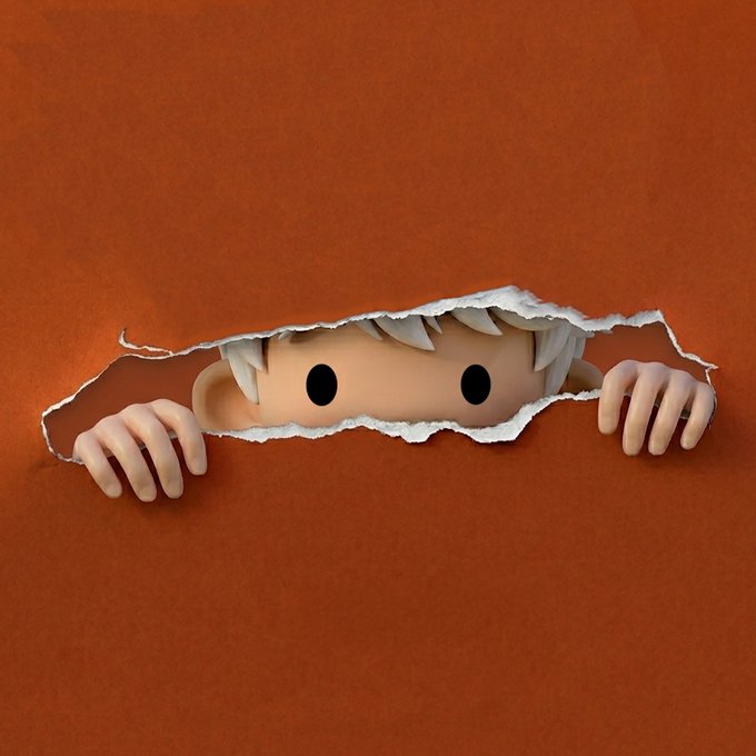 The image features a cartoon boy peeking out from behind a torn piece of paper, with his hands visible through the hole. The background color of the image is orange, which contrasts with the white text that reads "June 27th is the day it all begins". The caption below the image provides additional information about the post and its relation to Mint.