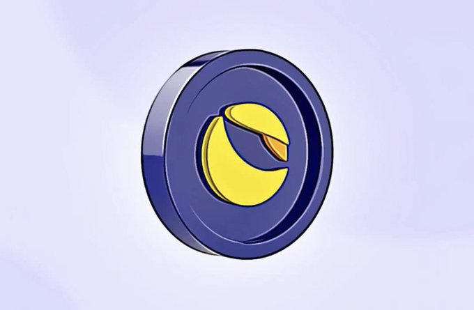 A 3D digital illustration of a blue coin with a yellow crescent or eye-like symbol in the center, set against a light blue background.