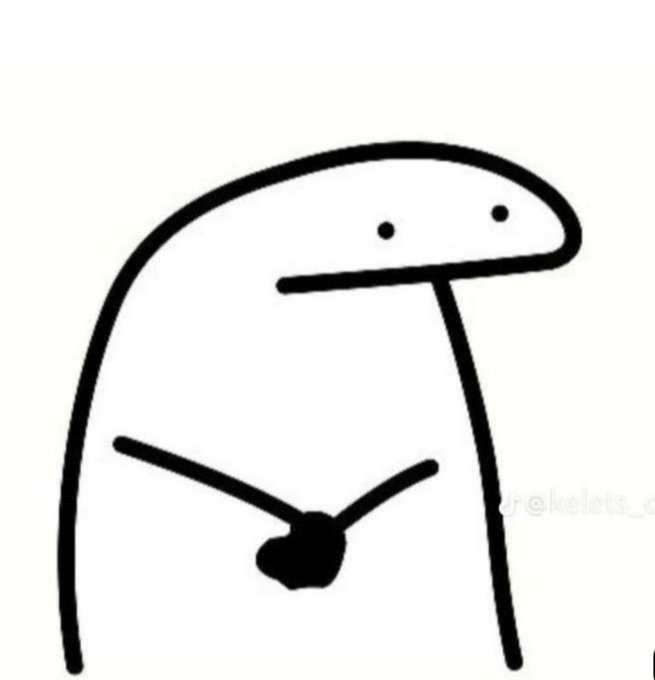 A minimalist black-and-white cartoon drawing of a sad creature with dot eyes and crossed arms, watermarked "@belets_o".