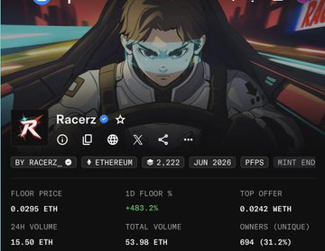 The image features an infographic that illustrates different types of digital assets, including NFTs or Non-Fungible Tokens. The infographic displays a character from a video game with a white outfit against a black background, driving at high speeds through various scenes. It also includes text elements like "Racerz" and "eth". The text indicates that the image is related to the post about digital asset classifications or properties of NFTs, which emphasizes the idea that NFTs are not dead and still being bought as assets in the digital world.