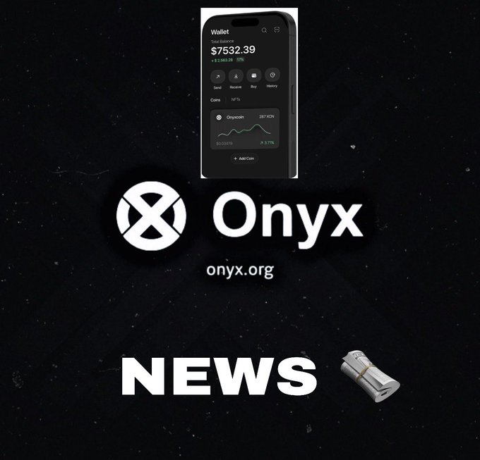 The image features a black background with white text that reads "ONYX" followed by "News". The text also includes a phone number, which could be a contact information for someone interested in learning more about Onyx or their project.