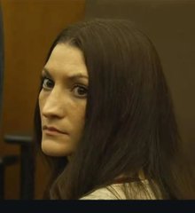 The image shows a woman with long brown hair in what appears to be a courtroom setting, likely Lindsay Clancy, who is referenced in the post as having partnered with Polymarket in the prediction market world.