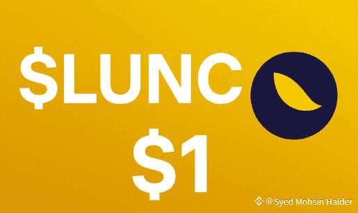 The image features a sign with a yellow background and white lettering that reads "S$LUNC $S1", which translates to "slack" or "slung" in English. This may suggest that the product, service, or event being advertised is related to sports or gaming. The text "you’re patience will be rewarded $LUNC TO $1" implies a sense of reward for those who engage with the content or participate in the offered activity.