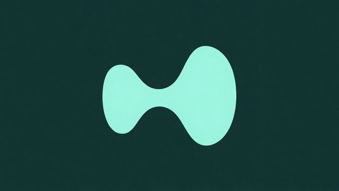 A teal abstract logo resembling a stylized hourglass or bow-tie shape sits against a dark teal background. The minimalist design complements the post's focus on Solana ($SOL) and Hyperliquid ($HYPE) ETFs dominating the altcoin ETF market.