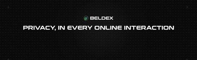 The image displays a dark banner with the Beldex logo and the tagline "PRIVACY, IN EVERY ONLINE INTERACTION," reinforcing the post's message that Beldex is building privacy infrastructure across the broader digital experience—not just private transactions. The bold text visually echoes the project's mission of extending privacy into every aspect of online activity.