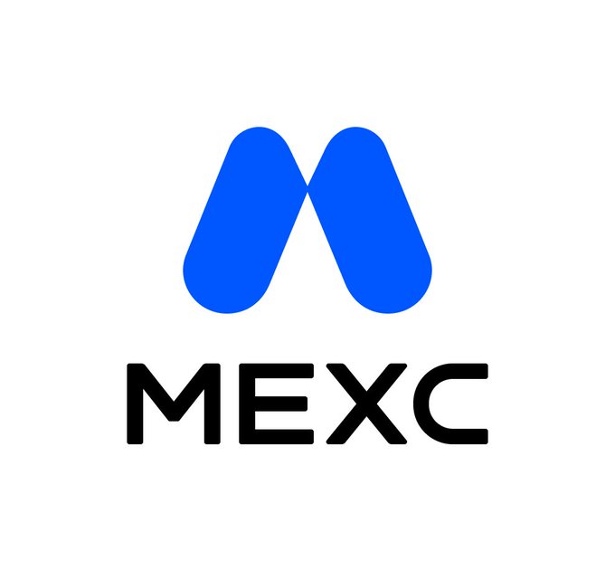The image shows the MEXC logo, featuring a stylized blue "M" emblem above the black "MEXC" wordmark. This branding relates to the post by representing the MEXC exchange being referenced, where the author discusses their interest in using stock futures to react quickly to market-moving announcements like earnings or product launches.