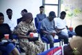 A group of attendees sit attentively at the Xora Finance Onboarding Event, engaged with the presentation about blockchain-powered financial solutions. The diverse audience reflects the gathering's inclusive spirit and shared commitment to advancing accessible, transparent finance.