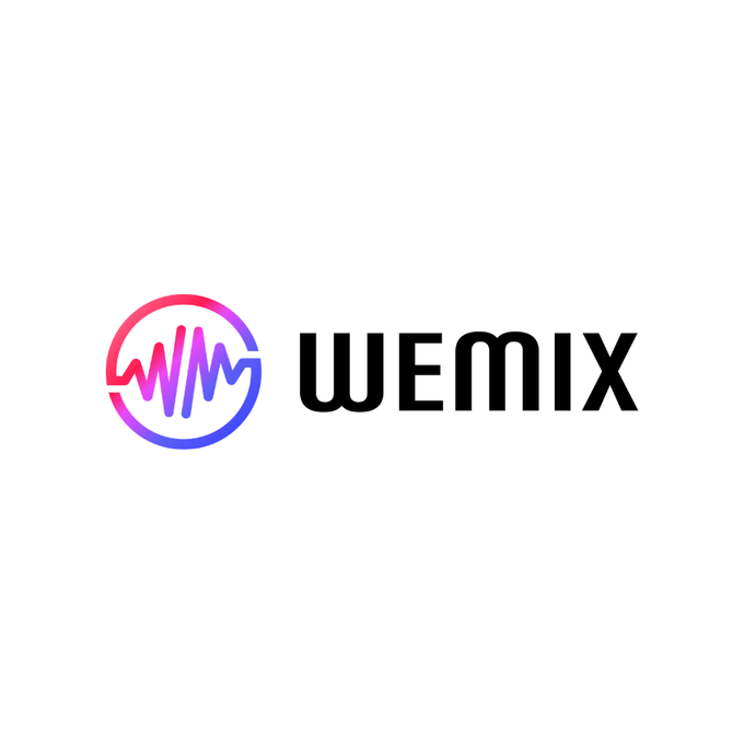 The image displays the "WEMIX" logo, featuring a circular emblem with a colorful soundwave-like design in pink, purple, and blue gradients next to the bold black "WEMIX" text. This branding relates to the post, which reports that WEMIX has suspended its bridges and trading following a security breach that resulted in approximately $724,000 being moved by an attacker.