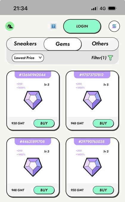 A cell phone screen displaying a game with various gem-related items for sale, including diamonds and emeralds, along with information about the gameplay, prices, and options available for purchase. The user has chosen two diamonds from this selection.